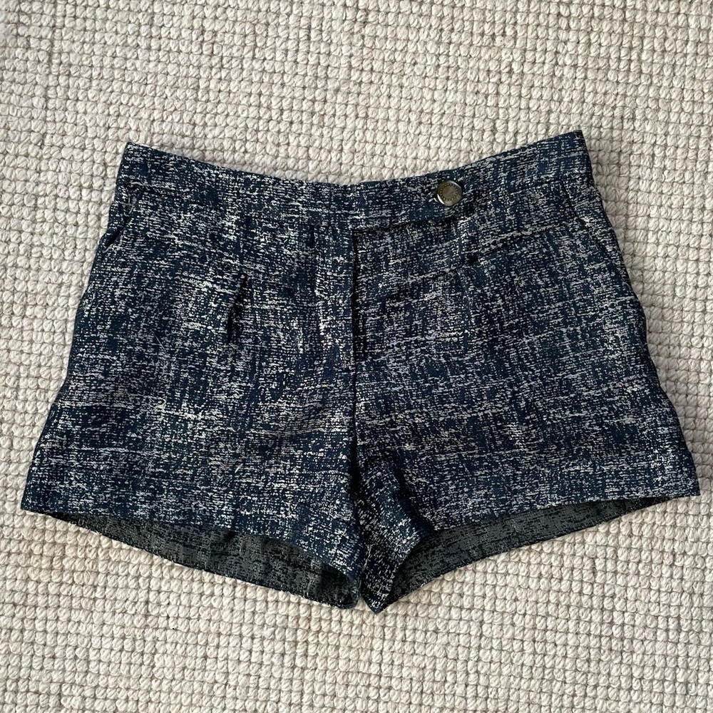 Anthropologie Black Metallic Shorts